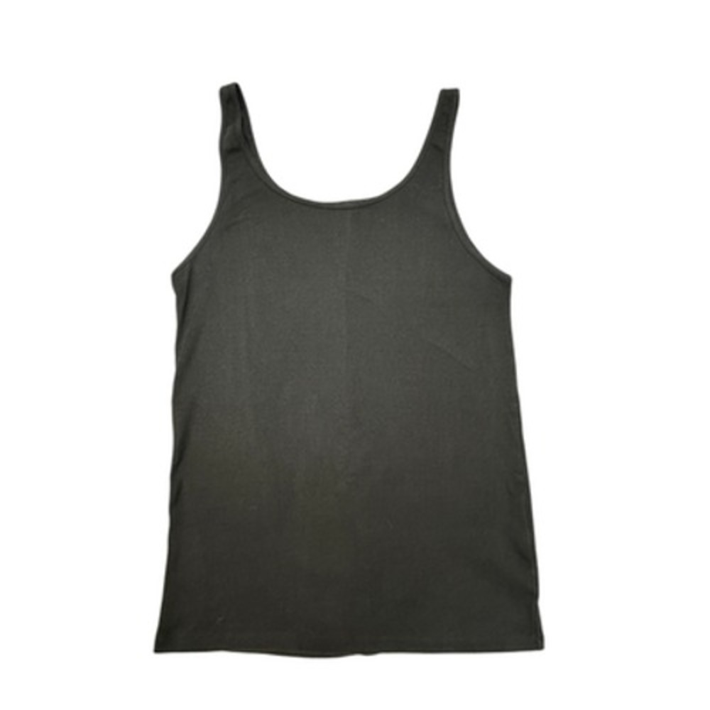 Eileen Fisher Tank Top Womens Large Black Organic Cotton Scoop Neck Camisole